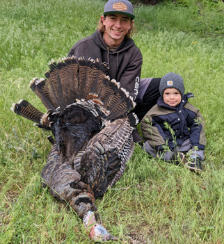 Carson and Cooper with Utah turkey