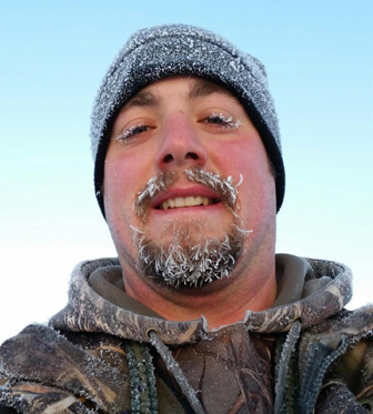 goose hunt frozen beard below zero degrees