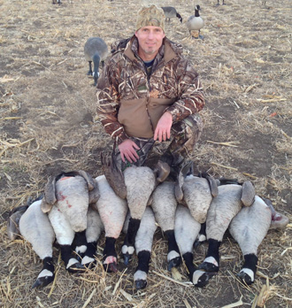 wyoming canada goose hunt, several limits of canada geese