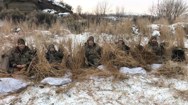 Layout blinds near river canada goose hunt