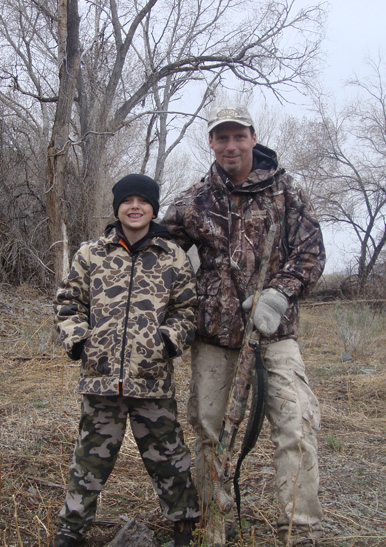 first turkey hunt, Greg and Colton