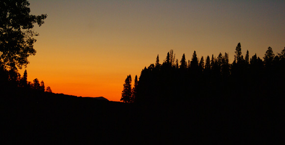 sunrise over utah mountains, opening day archery mule deer hunt