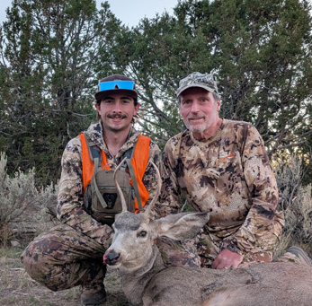 Not his biggest buck but tag punched mule deer hunt