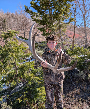 And was Daxton's first ever antler shed antler elk shed
