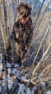 Antler blended well within tight aspens elk antler shed